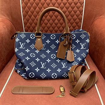 LV Speedy P9 Bandouliere 40 Navy - 40x26x23cm