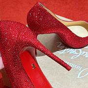 Christian Louboutin Red Leather Strass Degrade So Kate Pumps 10mm - 4