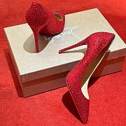 Christian Louboutin Red Leather Strass Degrade So Kate Pumps 10mm - 2