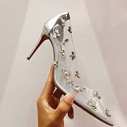 Christian Louboutin Silver Degraqueen 100mm Heels - 4