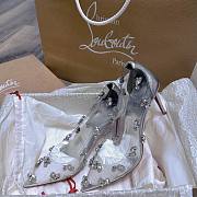 Christian Louboutin Silver Degraqueen 100mm Heels - 2