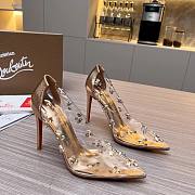 Christian Louboutin Gold Degraqueen 100 Heels - 1