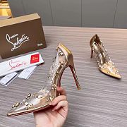 Christian Louboutin Gold Degraqueen 100 Heels - 2