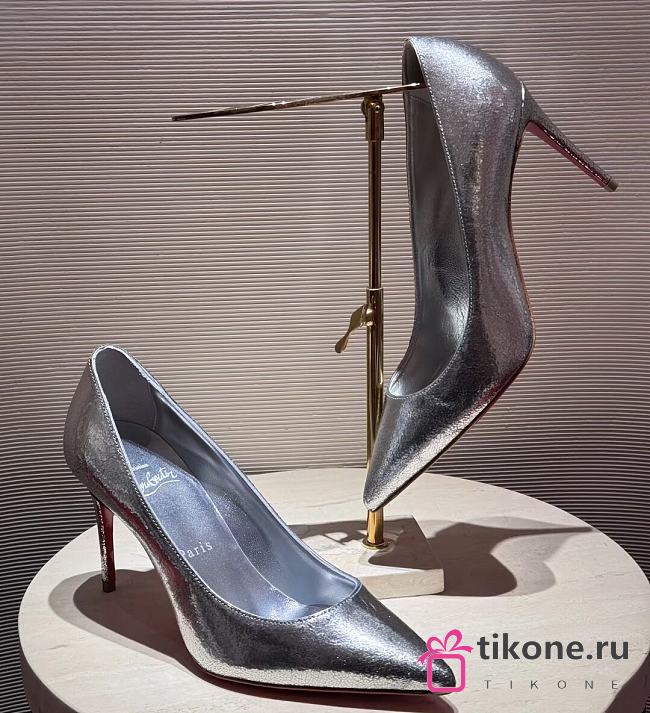 Christian Louboutin 85mm Kate Pumps Silver - 1