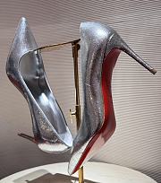 Christian Louboutin 85mm Kate Pumps Silver - 5