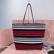 Miumiu Raffia-Effect Woven Tote Bag 17941 - 40x34x16cm - 4