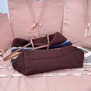 Miumiu Raffia-Effect Woven Tote Bag 17943 - 40x34x16cm - 6