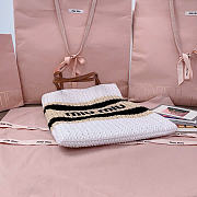Miumiu Raffia-Effect Woven Tote Bag 17944 - 41x32cm - 4