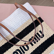 Miumiu Raffia-Effect Woven Tote Bag 17944 - 41x32cm - 2