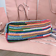 Miumiu Raffia-Effect Woven Tote Bag 17942 - 40x34x16cm - 3