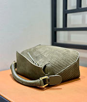 Loewe Small Puzzle Bag in Suede Autumn Green - 24x16.5x10.5cm - 5
