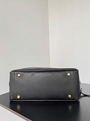 Balenciaga Carrie Bowling Bag Medium in Black Calfskin - 35.8x18.7x16.5cm - 2