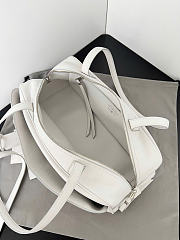 Balenciaga Carrie Bowling Bag Small in White Calfskin - 30.9x11.9x11.9cm - 5
