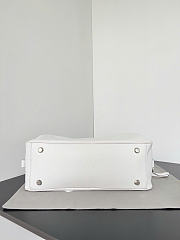 Balenciaga Carrie Bowling Bag Small in White Calfskin - 30.9x11.9x11.9cm - 3