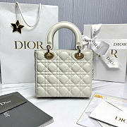 Small Lady Dior My ABCDior Bag White Cannage Lambskin - 20x18x8cm - 5