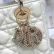 Small Lady Dior My ABCDior Bag White Cannage Lambskin - 20x18x8cm - 2