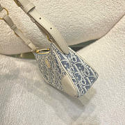 30 Montaigne Wanderlust Mini Bag Blue Dior Oblique Chambray with Raffia Effect and Light Biscuit Smooth Calfskin - 26x12x7cm - 6