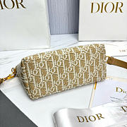 Medium DiorTravel Nomad Pouch Natural Dior Oblique Jacquard - 22x13x9.5cm - 4