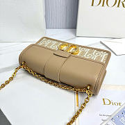 30 Montaigne East-West Bag with Chain Dior Oblique Jacquard and Natural Smooth Calfskin - 21x12x6cm - 6