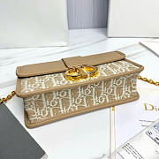 30 Montaigne East-West Bag with Chain Dior Oblique Jacquard and Natural Smooth Calfskin - 21x12x6cm - 5