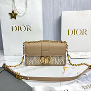 30 Montaigne East-West Bag with Chain Dior Oblique Jacquard and Natural Smooth Calfskin - 21x12x6cm - 2