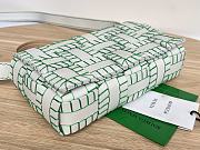 Bottega Veneta Intrecciato Cassette Crossbody Bag White Green - 23x15x6cm - 3