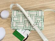 Bottega Veneta Intrecciato Cassette Crossbody Bag White Green - 23x15x6cm - 4