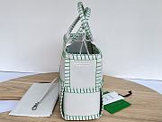Bottega Veneta Small Intrecciato Topstitch Leather Tote In White Green - 30x20x11.5cm - 6