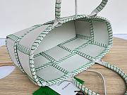 Bottega Veneta Small Intrecciato Topstitch Leather Tote In White Green - 30x20x11.5cm - 3