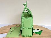 Bottega Veneta Small Intrecciato Topstitch Leather Tote In Green - 30x20x11.5cm - 4