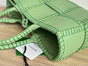Bottega Veneta Small Intrecciato Topstitch Leather Tote In Green - 30x20x11.5cm - 2
