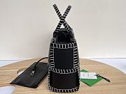 Bottega Veneta Small Intrecciato Topstitch Leather Tote In Black - 30x20x11.5cm - 5