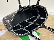 Bottega Veneta Small Intrecciato Topstitch Leather Tote In Black - 30x20x11.5cm - 2