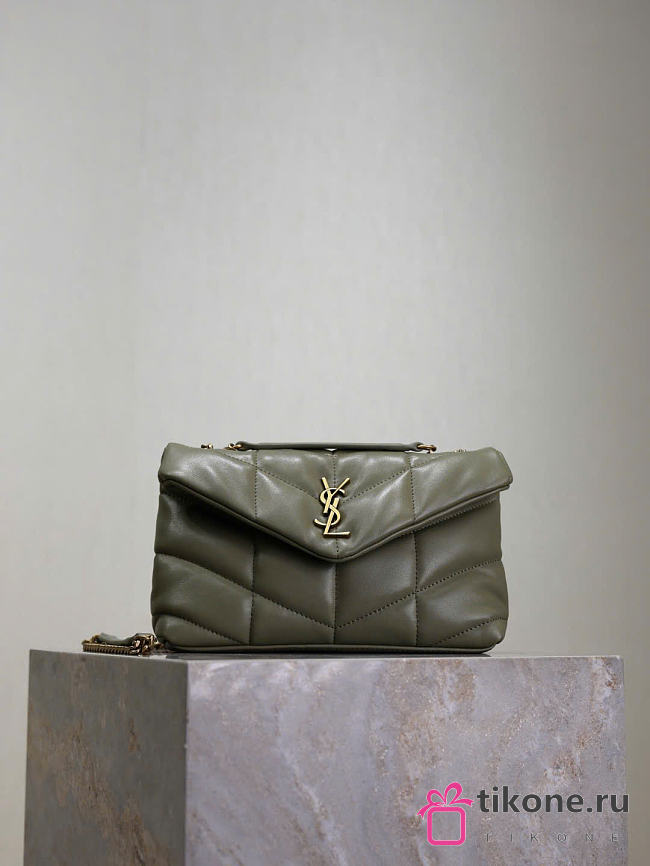 YSL Toy Loulou Puffer In Nappa Leather Light Musk - 22.5x16x8cm - 1