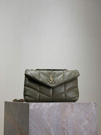 YSL Toy Loulou Puffer In Nappa Leather Light Musk - 22.5x16x8cm