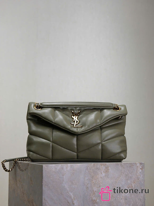 YSL Loulou Puffer Small In Nappa Leather Light Musk - 29x17x11cm - 1