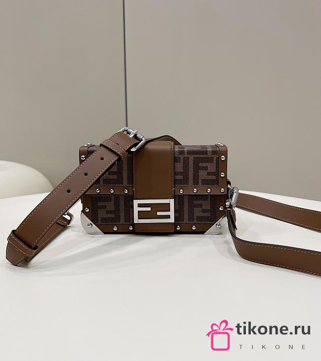 Fendi Baguette Trunk Bag Zucca Coated Canvas - 19×4×11cm - 1
