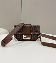 Fendi Baguette Trunk Bag Zucca Coated Canvas - 19×4×11cm - 1