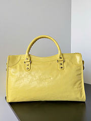 Balenciaga Le City Bag Medium in Yellow Arena Lambskin - 38x24x13cm - 4