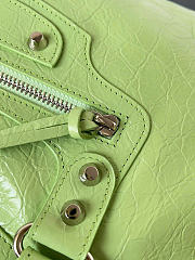 Balenciaga Le City Bag Medium in Green Arena Lambskin - 38x24x13cm - 5