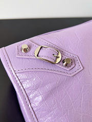 Balenciaga Le City Bag Medium in Purple Arena Lambskin - 38x24x13cm - 4