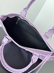 Balenciaga Le City Bag Medium in Purple Arena Lambskin - 38x24x13cm - 3