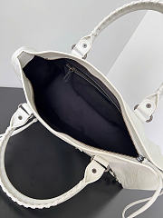 Balenciaga Le City Bag Medium in White Arena Lambskin - 38x24x13cm - 3