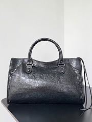 Balenciaga Le City Bag Medium in Black Arena Lambskin - 38x24x13cm - 6