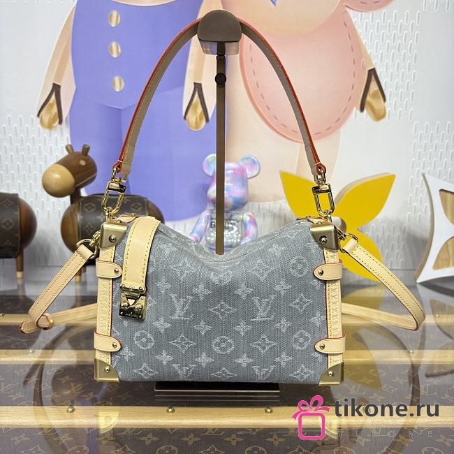 LV Side Trunk MM Denim Washed Gray M13285 - 23.5x16x8.5cm - 1