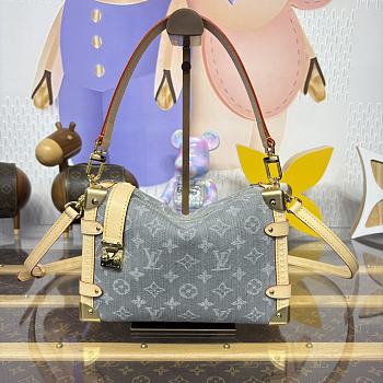 LV Side Trunk MM Denim Washed Gray M13285 - 23.5x16x8.5cm