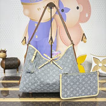 LV CarryAll MM Monogram Denim Washed Gray M13289 - 39x30x15cm