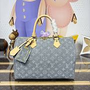 LV Speedy Soft 30 Monogram Denim Washed Gray M13344 - 30x21x17cm - 4