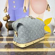 LV Cosmetic Pouch GM Monogram Denim Washed Gray M13750 - 27x18x9cm - 4