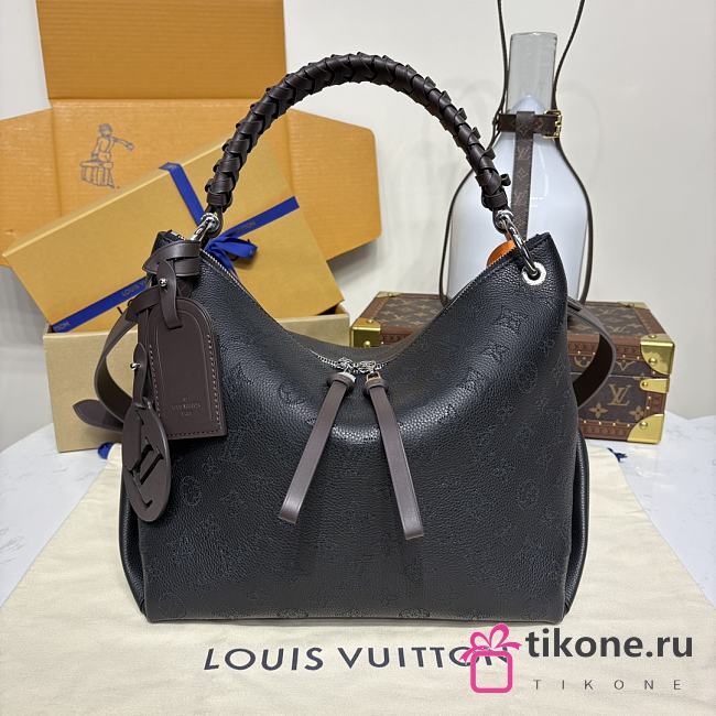 LV Beaubourg Hobo MM Mahina Black - 32x17x26cm - 1